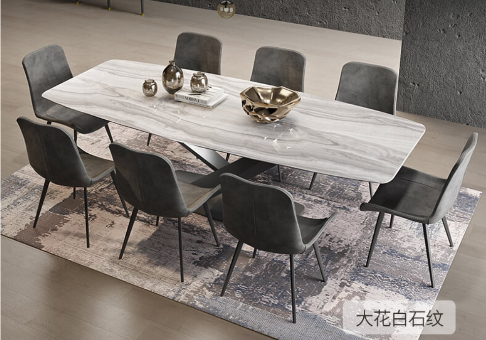 Modern style luxurious ceramic slab top dinning table ceramic top dining table