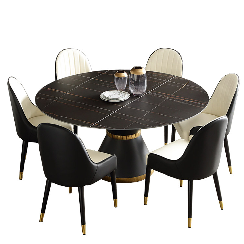 Italian Imported Light Luxury Simple Ceramic Round Dining Table