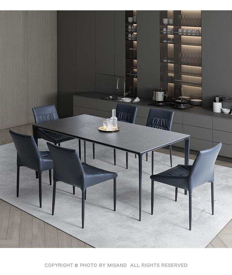 Italian style simple household ceramic dining table ceramic top