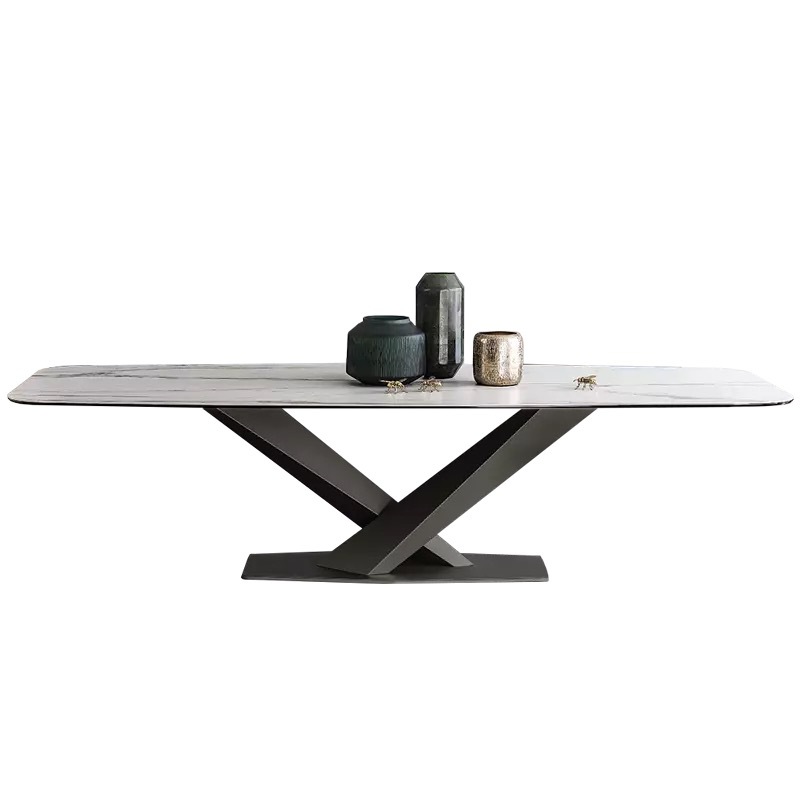 Italian modern style Ceramic dining table ceramic top dining table