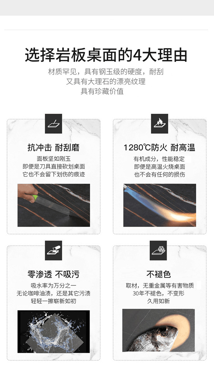 Italian style simple luxury round ceramic dining table ceramic top