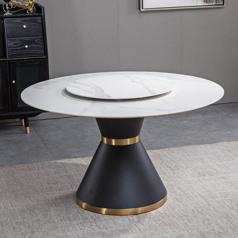 Italian Imported Light Luxury Simple Ceramic Round Dining Table
