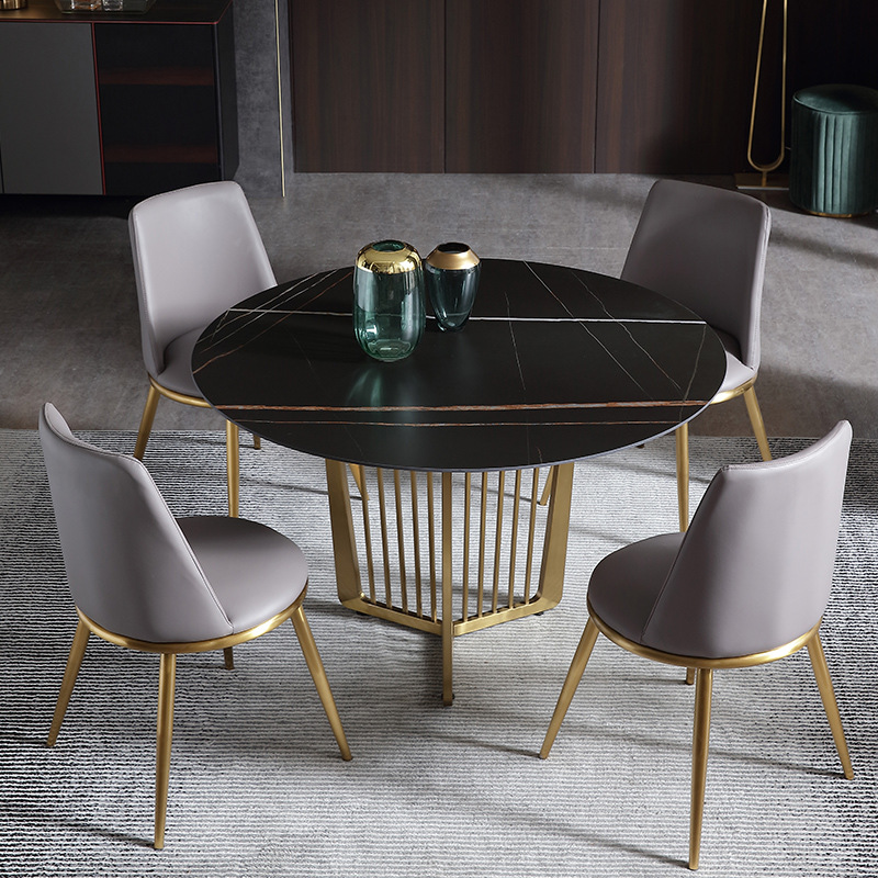 Nordic postmodern new concept light luxury style ceramic round table