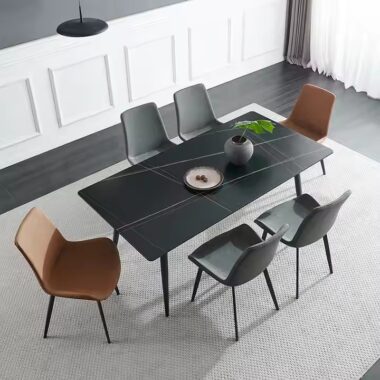 Hot-Selling Rectangular Ceramic Dining Table for Modern Home Furniture