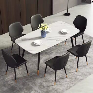 Hot-Selling Rectangular Ceramic Dining Table for Modern Home Furniture