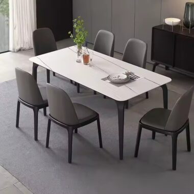 Hot-Selling Rectangular Ceramic Dining Table for Modern Home Furniture