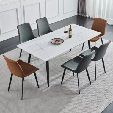 Hot-Selling Rectangular Ceramic Dining Table for Modern Home Furniture