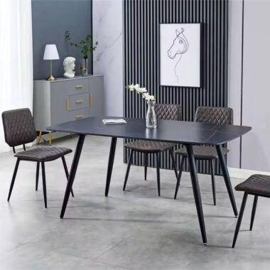 Hot-Selling Rectangular Ceramic Dining Table for Modern Home Furniture