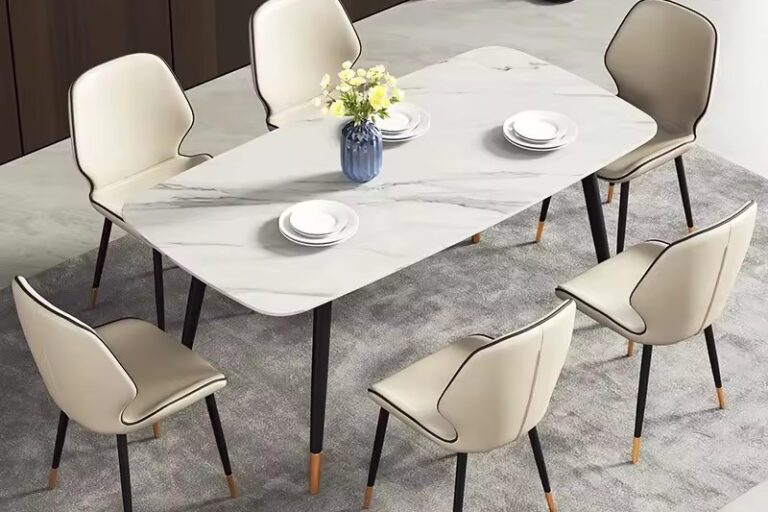 Hot-Selling Rectangular Ceramic Dining Table for Modern Home Furniture