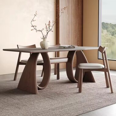 Modern High-Quality Rectangular Ceramic Dining Table for Home Use