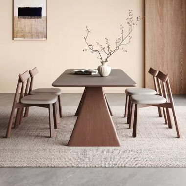Modern High-Quality Rectangular Ceramic Dining Table for Home Use