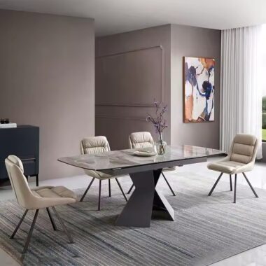 Modern Luxury Rectangular Ceramic Dining Table for Restaurant Furniture