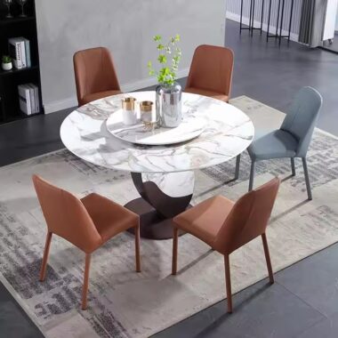 Hot-Selling Luxury Round Ceramic Dining Table for Restaurants