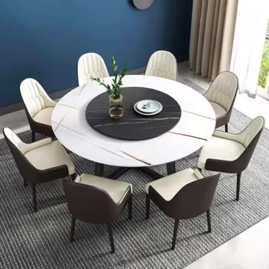 Hot-Selling Luxury Round Ceramic Dining Table for Restaurants
