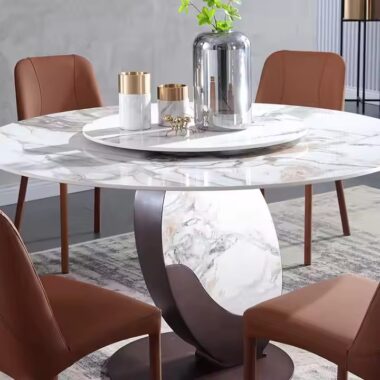 Hot-Selling Luxury Round Ceramic Dining Table for Restaurants