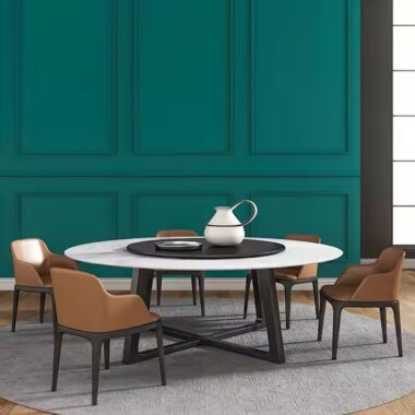 Hot-Selling Luxury Round Ceramic Dining Table for Restaurants
