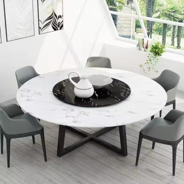 Hot-Selling Luxury Round Ceramic Dining Table for Restaurants