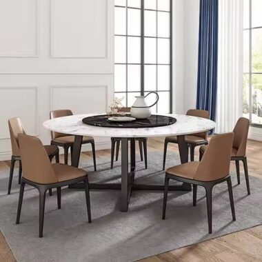 Hot-Selling Luxury Round Ceramic Dining Table for Restaurants