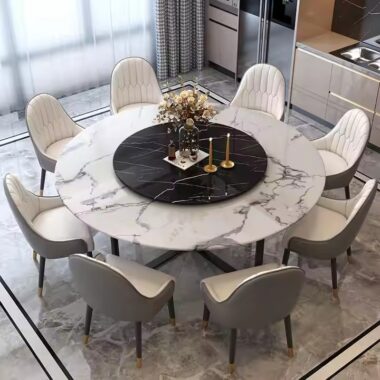 Hot-Selling Luxury Round Ceramic Dining Table for Restaurants