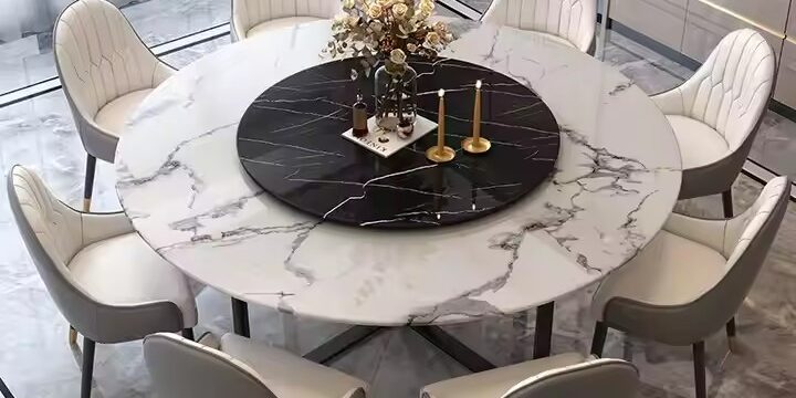 Hot-Selling Luxury Round Ceramic Dining Table for Restaurants