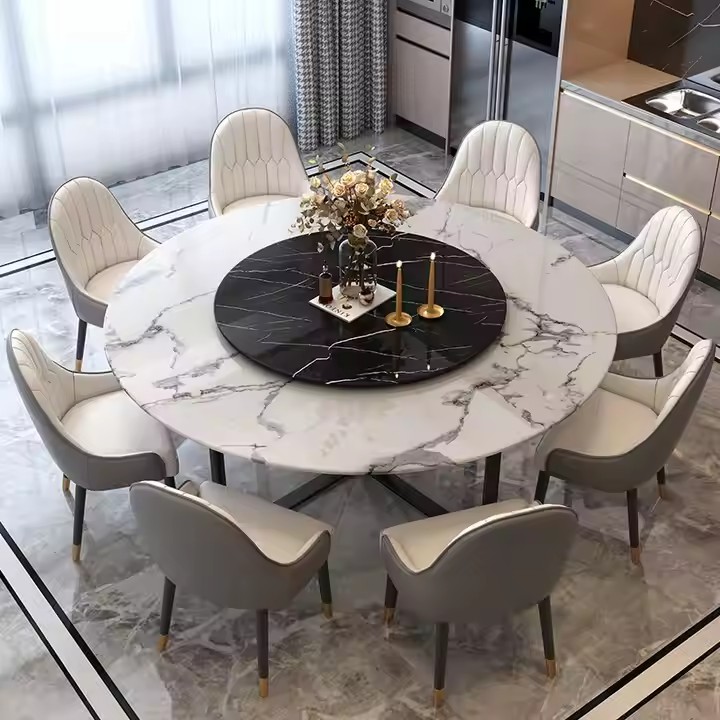 Hot-Selling Luxury Round Ceramic Dining Table for Restaurants