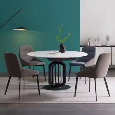 Custom Luxury Round Ceramic Dining Table for Upscale Homes