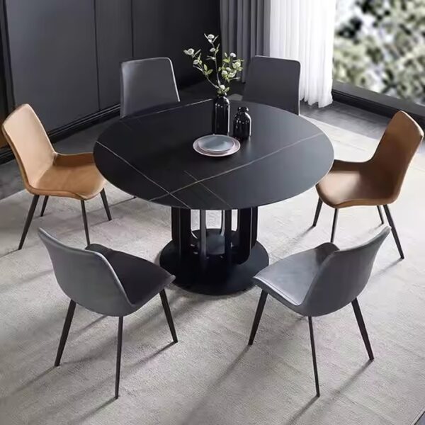 Custom Luxury Round Ceramic Dining Table for Upscale Homes