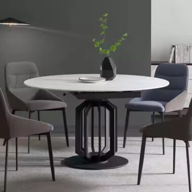 Custom Luxury Round Ceramic Dining Table for Upscale Homes