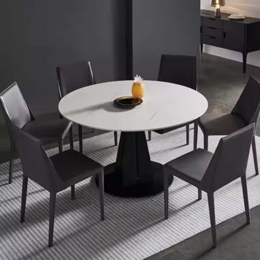 Custom Luxury Round Ceramic Dining Table for Upscale Homes