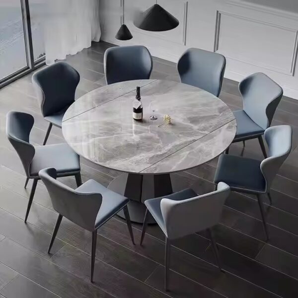 Custom Luxury Round Ceramic Dining Table for Upscale Homes