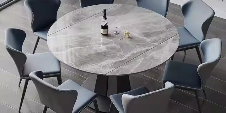 Custom Luxury Round Ceramic Dining Table for Upscale Homes