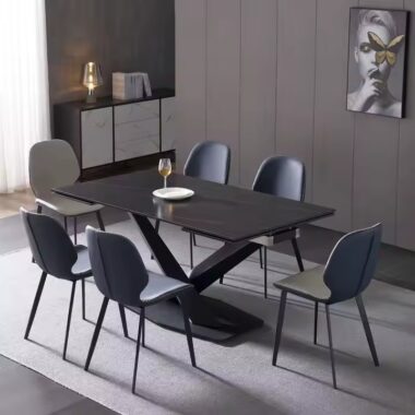 Luxury Extendable Rectangular Ceramic Dining Table with Modern Design