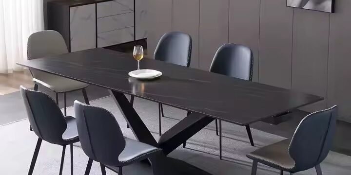 Luxury Extendable Rectangular Ceramic Dining Table with Modern Design