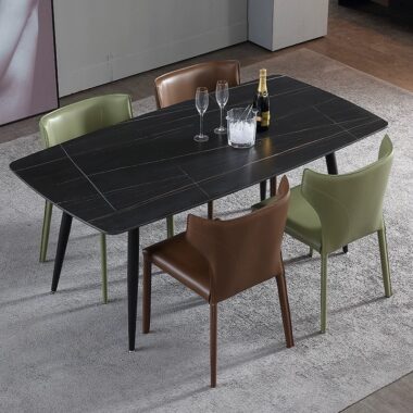 Modern Luxury Rectangular Ceramic Dining Table for Upscale Homes