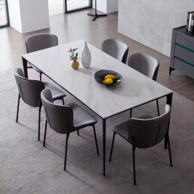 Best-Selling Modern Rectangular Ceramic Dining Table with Luxury Design