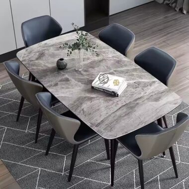 Best-Selling Modern Rectangular Ceramic Dining Table with Luxury Design