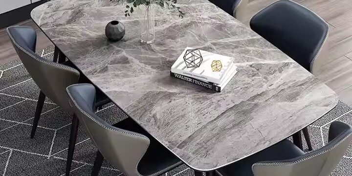 Best-Selling Modern Rectangular Ceramic Dining Table with Luxury Design