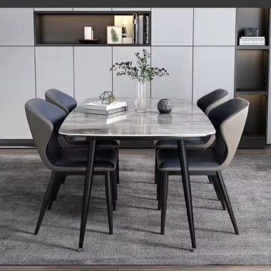 Best-Selling Modern Rectangular Ceramic Dining Table with Luxury Design