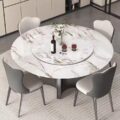 Premium Quality Round Ceramic Dining Table for Restaurant Use
