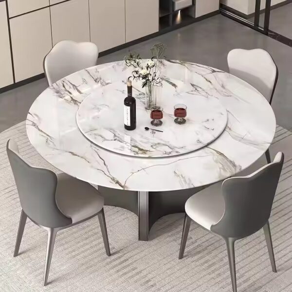 Premium Quality Round Ceramic Dining Table for Restaurant Use