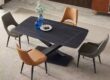 European Luxury Modern Rectangular Ceramic Dining Table for Homes