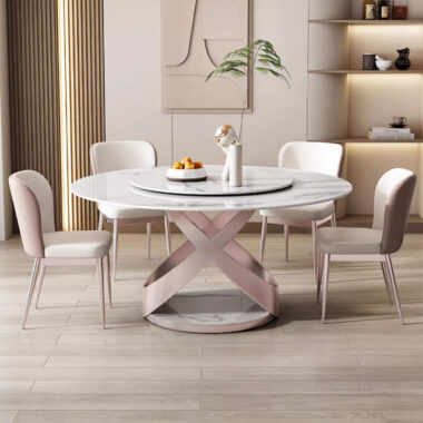 Modern Round Ceramic Dining Table for Home Use