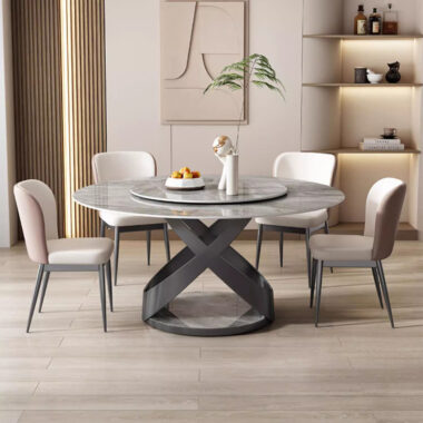 Modern Round Ceramic Dining Table for Home Use