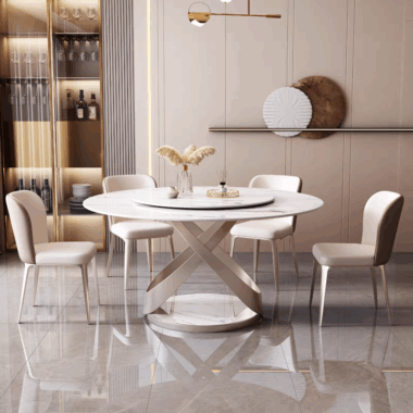 Modern Round Ceramic Dining Table for Home Use