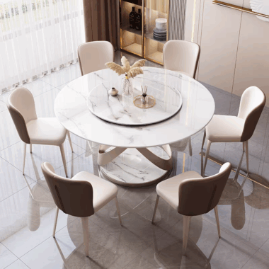 Modern Round Ceramic Dining Table for Home Use