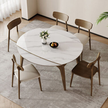 Modern Round Ceramic Dining Table for Home Use