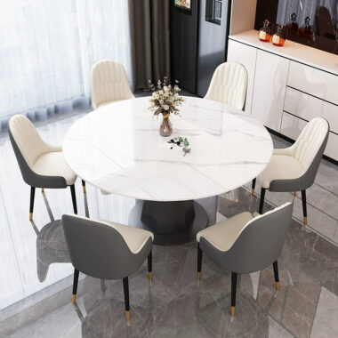 Modern Round Ceramic Dining Table for Home Use