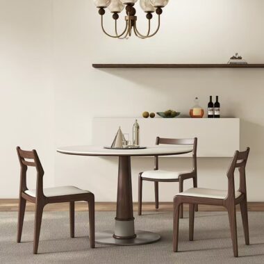 french vintage round ceramic dining table for home interiors