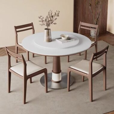 french vintage round ceramic dining table for home interiors