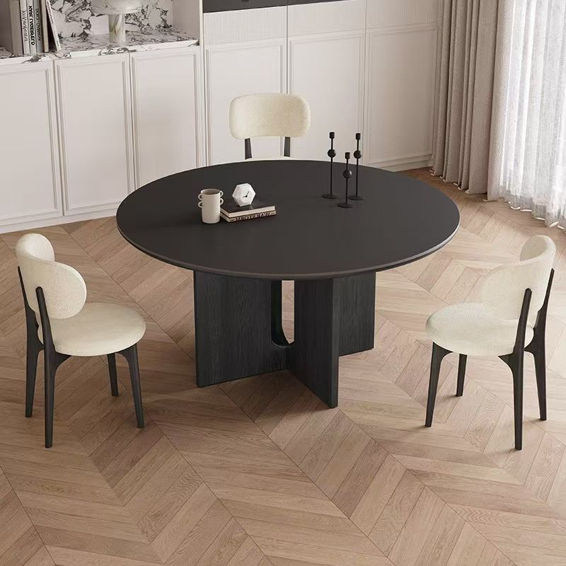 French vintage round ceramic dining table for home interiors